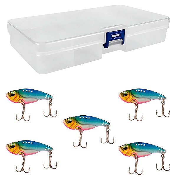 Kit 5 Ferrinhos de Pesca PGT-07 + Estojo DW-003