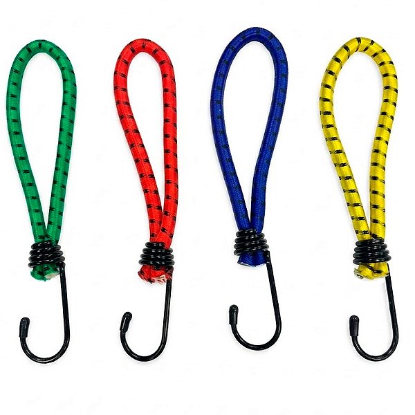 Corda De Elastico Com Gancho 8mm Pacote com 4 un. - Bmax