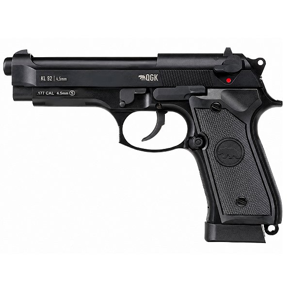 Pistola De Pressão Co2 M92 KL92 AG Black Blowback Full Metal 4.5mm - Qgk