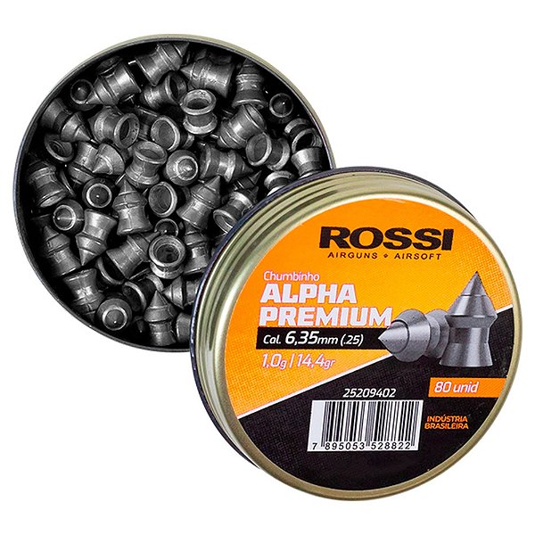 Chumbinho Alpha 6.35mm 1g 15.43gr - Rossi