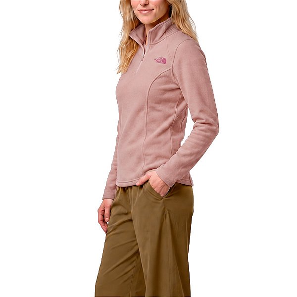 Fleece Pulover Feminino Adu Glacier 1/4Zip Rose - The North Face