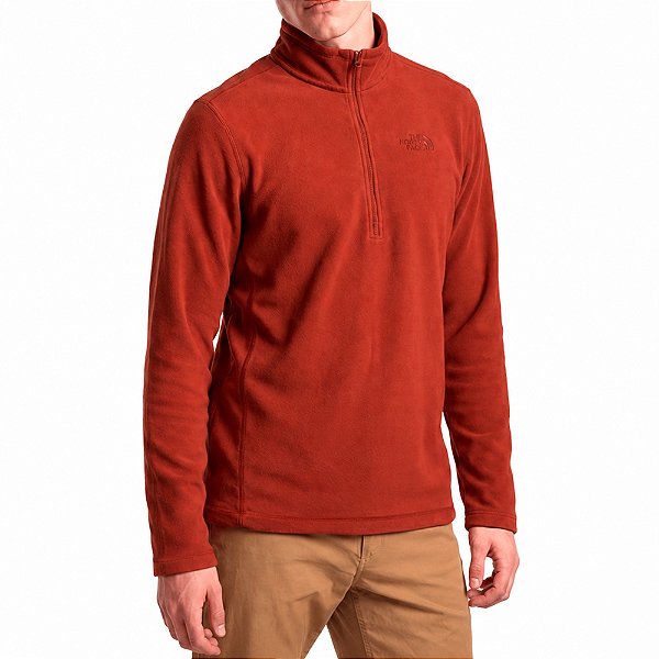 Fleece Masculino Glacier 1/4 Zip Iron Clay Terra Cota - The North Face