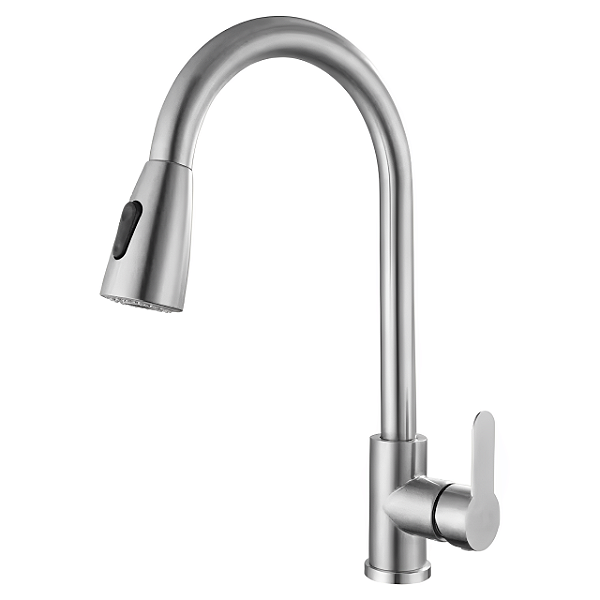 Torneira Cozinha Monocomando Gourmet Flexivel Aço Inox Cor Cromado HidrauArte - HMG02C