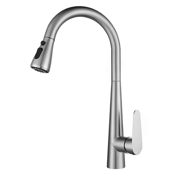 Torneira Cozinha Monocomando Gourmet Flexivel Aço Inox Cor Cromado HidrauArte - HMG01C