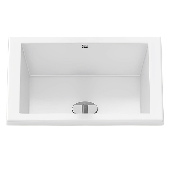 Cuba de Sobrepor ou Embutir 41x41cm em Cerâmica Optica PQ41 Roca Branco - A327A1D000
