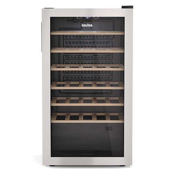 Adega de Vinho 34 Garrafas Com Acabamento Em Inox 220v - Invita