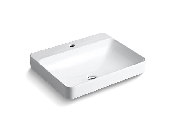 Cuba De Apoio Retangular Vox Branco Porcelana  46x58cm Kohler 2660BR-1-0