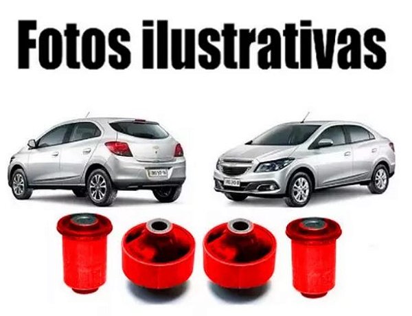 Kit Buchas Balança Bandeja Onix 2012 2013 2014 2015 Em Pu