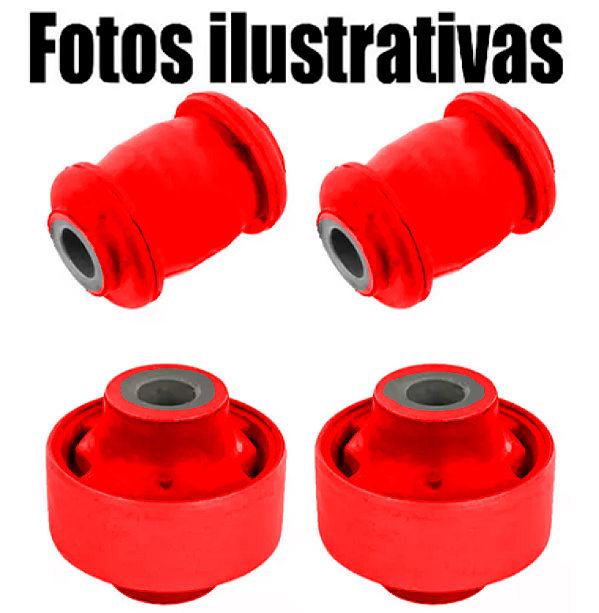 Kit 4 Buchas Bandejas Balanças Dianteira Civic 2012 Até 2016 em PU