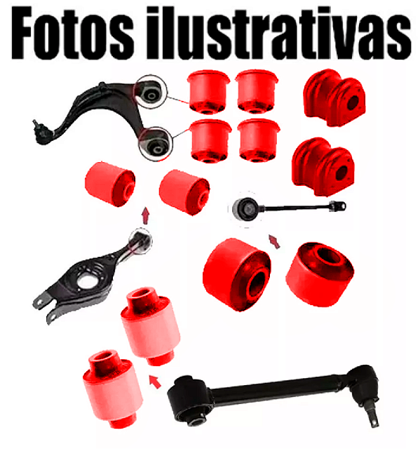 Buchas Da Susp Superior e Inferior Traseira Sorento/ Santa Fé Em Pu