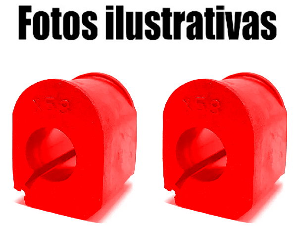 Par  Bucha Barra Estabilizadora Dianteira - Externa Renault Clio Kangoo Megane Scenic Em Pu