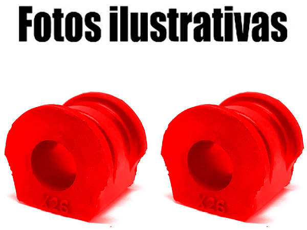 Par  Bucha Barra Estabilizadora Dianteira Volkswagen G5 Fox Crossfox Polo Em Pu