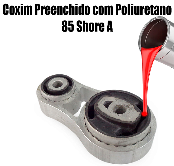 Coxim Traseiro do Câmbio - Sem Suporte -ECOSPORT Preenchido em Poliuretano