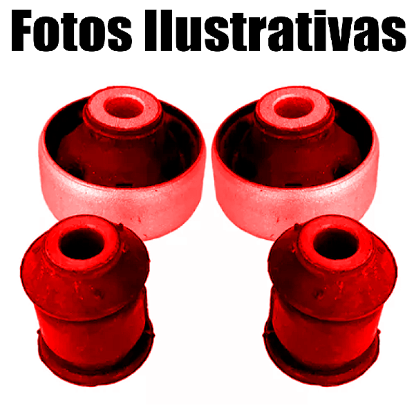 Kit Bucha Bandeja Balança Dianteira Nivus Virtus Tcross Polo Em Poliuretano Pré Encomenda Segunda quinzena Janeiro