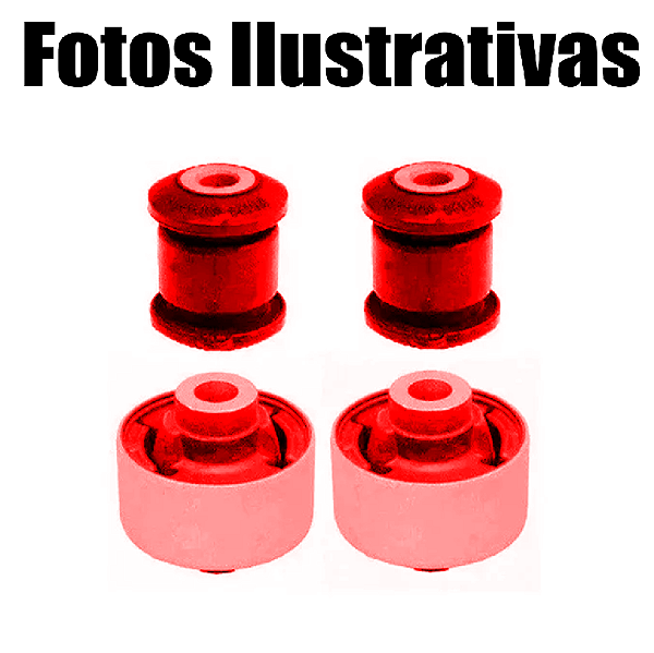 Kit Bucha Bandeja Balança New Civic 2007 2008 2009 2010 2011 Em Poliuretano