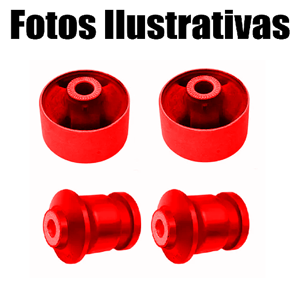 4 Buchas Da Bandeja Suspensão Dianteira Chery Cielo 2009/16 Em Poliuretano