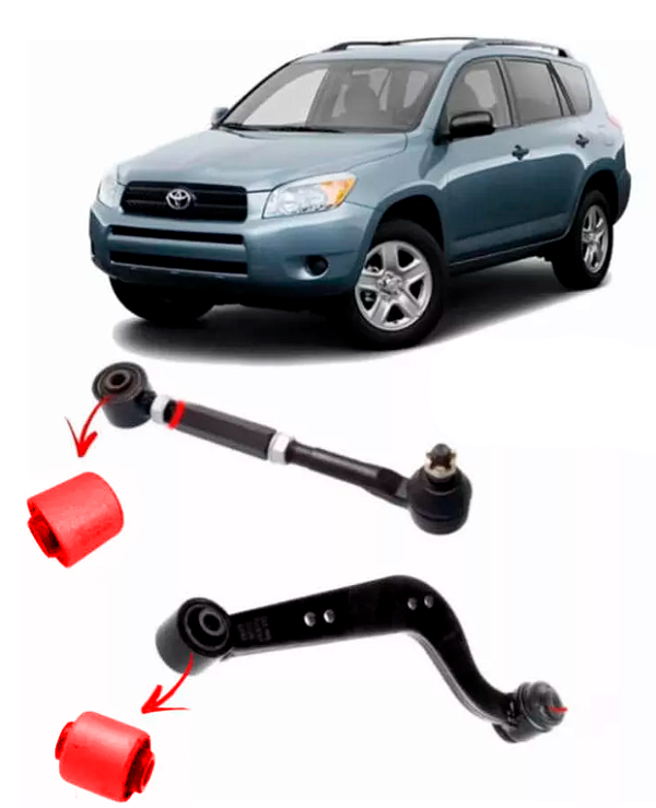 Bucha Braço Tirante Traseiro Rav4 2006 2007 2008 2009 À 2012 em Pu Poliuretano