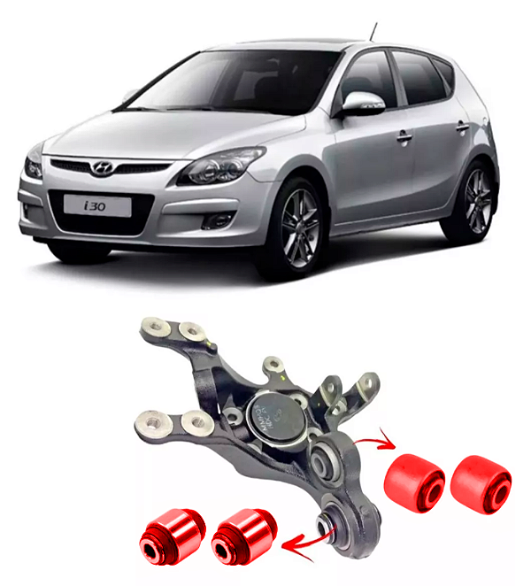 Kit Bucha Manga Eixo Traseira Hyundai I30 2009 2010 2011 12 em Pu Poliuretano Pré Encomenda Segunda quinzena Janeiro