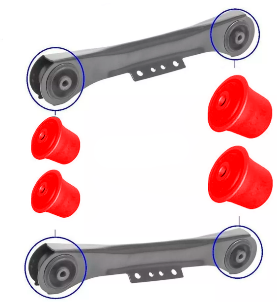 Kit 4 Bucha Braco Superior Traseiro Grand Cherokee 1993 em Pu Poliuretano