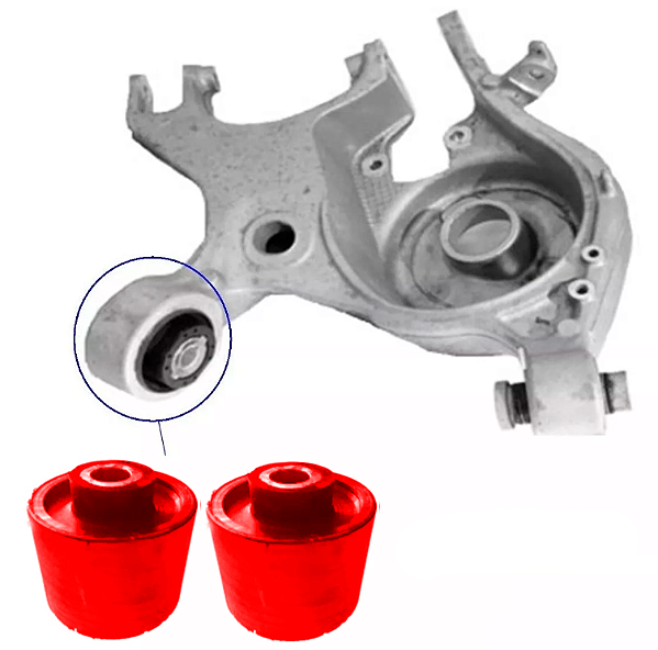 Par Bucha Maior Bandeja Traseira Ford Fusion Titanium - 2014 em Pu Poliuretano