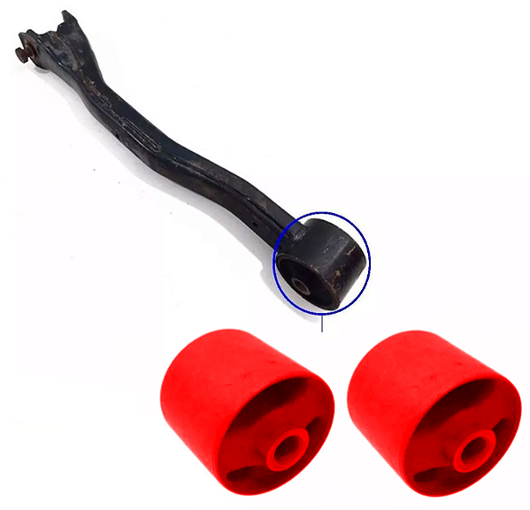 2 Bucha Maior Braco Traseiro Reto Pajero Full 2002 2003 2004 em Pu Poliuretano