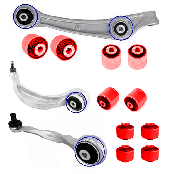 10 Bucha Braco Suspensao Superior Inferior Audi Q5 - 2014 em Pu Poliuretano Pré Encomenda Segunda quinzena Janeiro