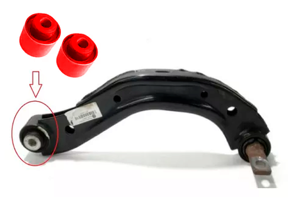 2 Bucha Braço Curvo Suspensão Traseira New Civic 2006 A 2015 em Pu Poliuretano