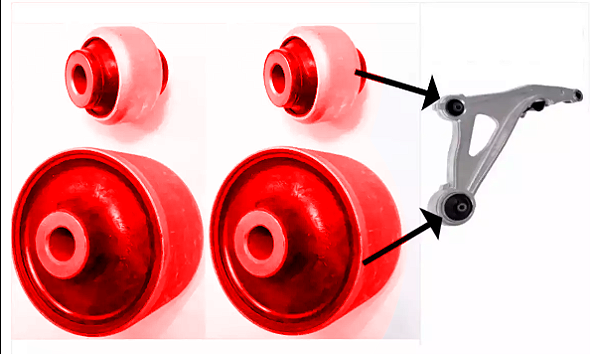 Kit Buchas Bandeja Inferior Dianteira Nissan Altima 2013 - 2014 em Pu Poliuretano