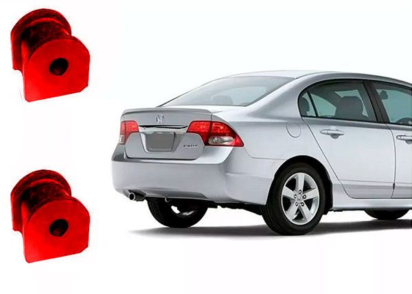 2 Buchas Barra Estabilizadora Traseira Honda New Civic 07/11 em Pu Poliuretano