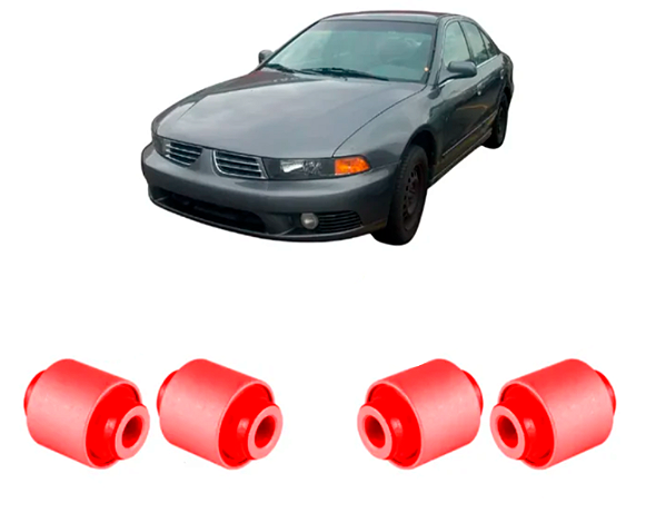 4 Buchas Manga de eixo Suspensão traseira Mitsubishi Galant 1992 A 2005 em Pu Poliuretano