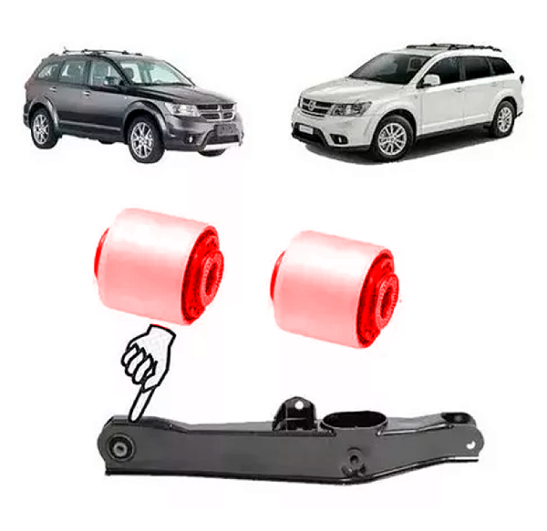 Kit 2 Bucha Da Bandeja Traseira Fiat Freemont-dodge Journey em Pu
