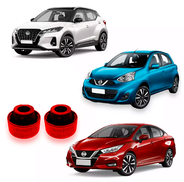 Kit 2 Buchas maiores Refil Para Balança Bandeja Nissan Kicks March Versa Todos