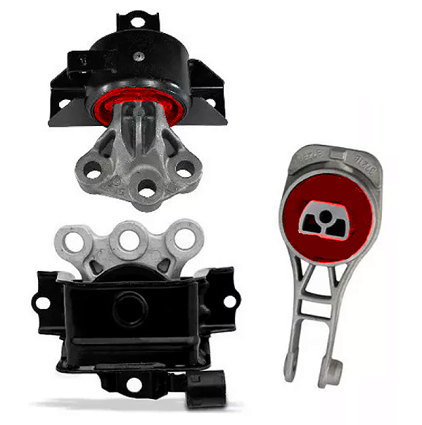 3 Coxim Motor Câmbio Onix Spin Cobalt Prisma 1.0 1.4 Manual preenchido em Poliuretano