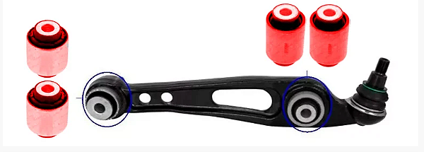 Kit 4 Bucha Braco Reto Range Rover Sport 2015 em Pu Poliuretano