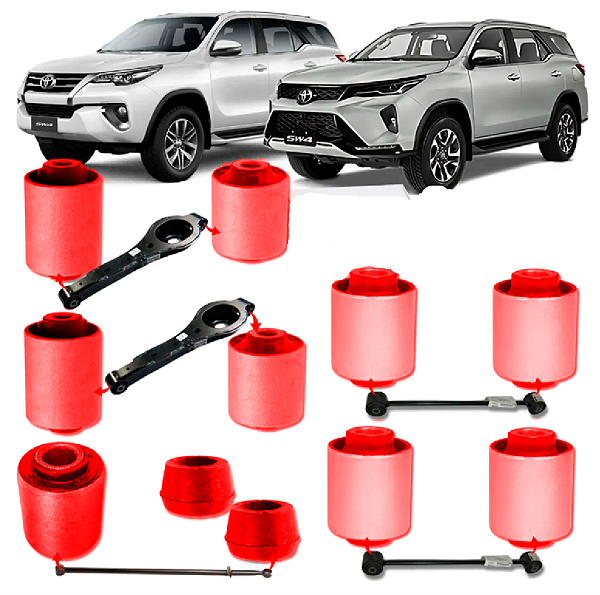 Kit 11 Buchas Suspensão Traseira Hilux Sw4 2016 2017 2018 19 Em Pu Poliuretano
