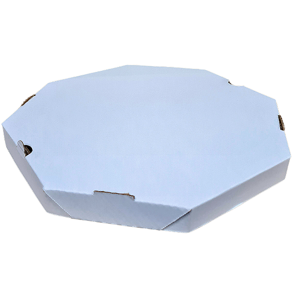 Caixa Para Pizza Oitavada Sem Impressão 30cm x 4cm - Kit 25 Unidades