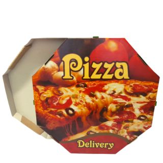Caixa para Pizza Oitavada 45cm x 4cm - 25 Unidades