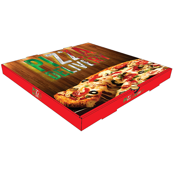 Caixa para Pizza Quadrada 25cm X 3cm - 25 Unidades