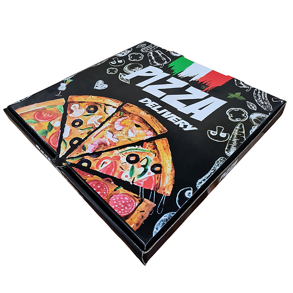 Caixa para Pizza Formato Quadrada 35cm X 3cm - Kit 25 Unidades