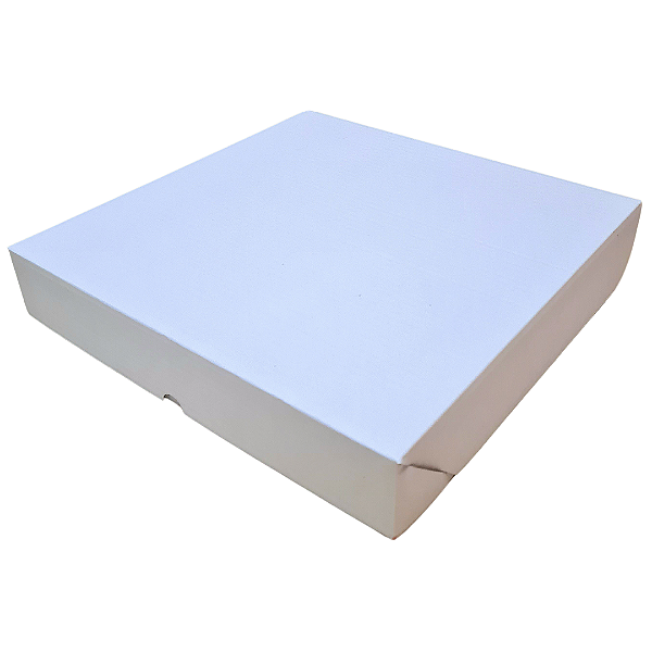Caixa Branca Para Doces/Salgados Sem Impressão Conjugada Grande 35x35x6 - 10 Unidades