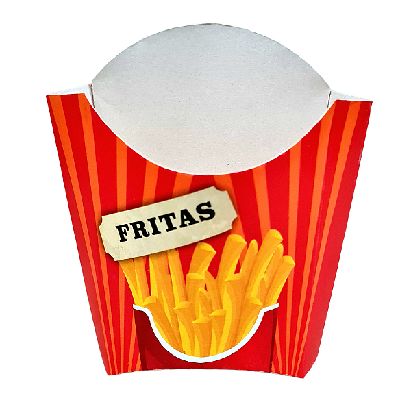 Embalagem Para Batata Frita Estilo Mac - Kit 50 Unidades
