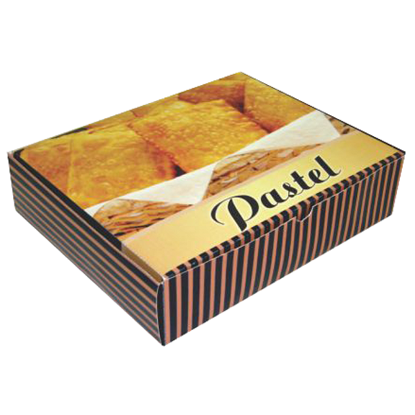 Caixa Para Pastel Média Quadrada - Kit 25 Unidades