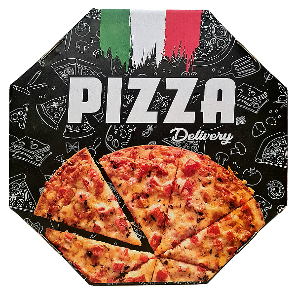 Caixa Para Pizza Oitavada 35cm x 3 cm - 25 Unidades