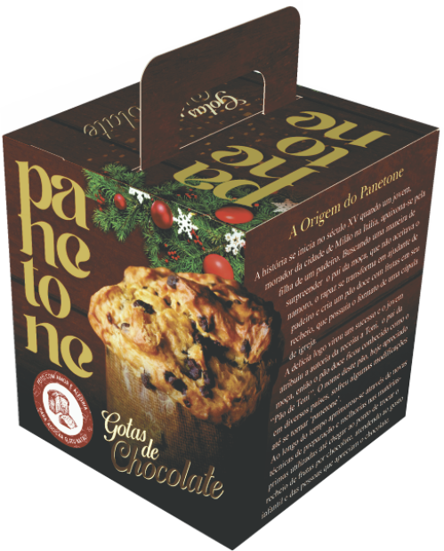 Caixa para Panetone de Chocolate 500g - 50 Unidades