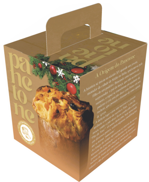 Caixa para Panetone de Frutas 500g - 50 Unidades
