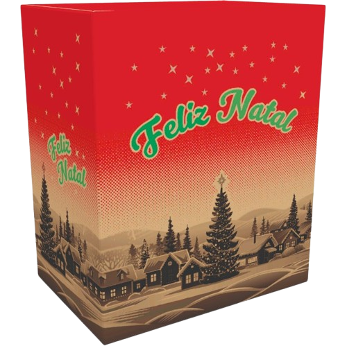 Caixa de Natal Pequena "Boas Festas" L362 - 10 unidades