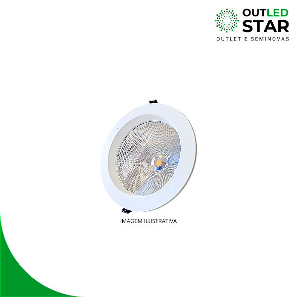 DOWNLIGHT 30W - AMARELA 3000K / LENTE 70° - OUTLET