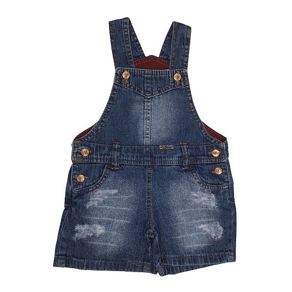 Jardineira Infantil Jeans