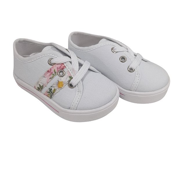 Tênis Infantil Flores Com Solado
