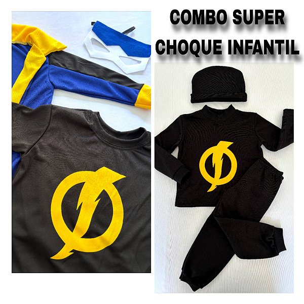 COMBO FANTANSIA + MOLETOM SUPER CHOQUE INFANTIL